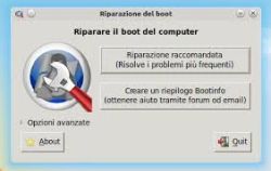 Riparare il boot