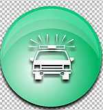 pulsante verde chiaro  con macchina