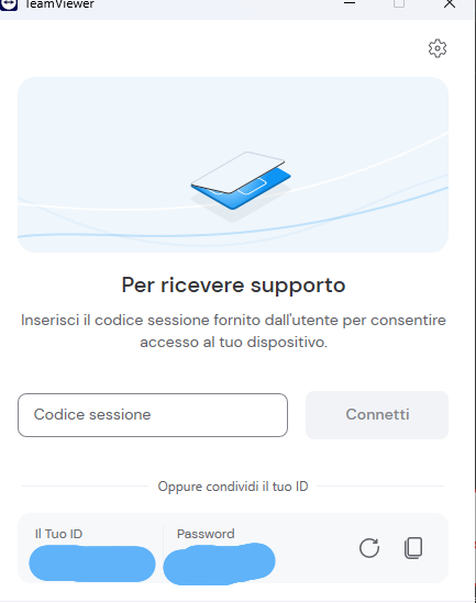 codici da inserire o trasmettere